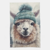 Sweet Winter Alpaca, op maat Theedoek (Verticaal)