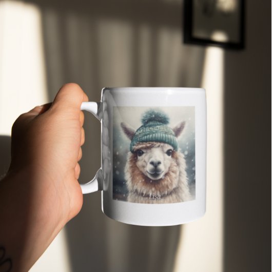 Sweet Winter Alpaca Tweekleurige Koffiemok