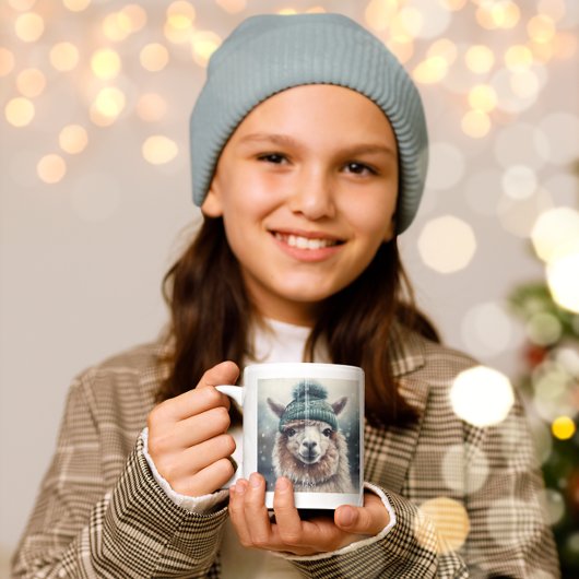 Sweet Winter Alpaca Tweekleurige Koffiemok