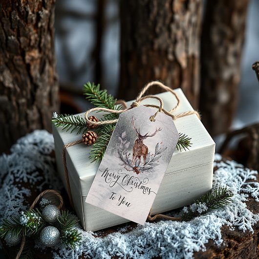 Sweet Winter Deer kerstcadeaus Cadeaulabel