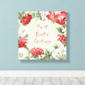 Sweet Winter Greetings Canvas Afdruk (Insitu (Houten vloer))