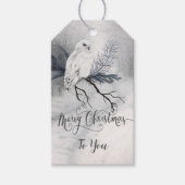 Sweet Winter Owl kerstcadeautags Cadeaulabel (Voorkant)