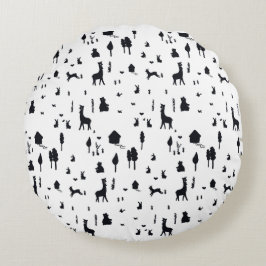 Sweet winter rond kussen