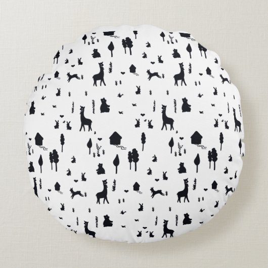 Sweet winter rond kussen (Voorkant)