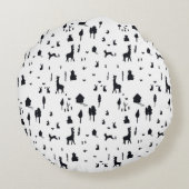 Sweet winter rond kussen (Achterkant)