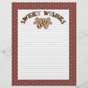 Sweet Wishes Cookie Holiday Letterhead