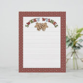 Sweet Wishes Cookie Holiday Letterhead (Staand voorkant)