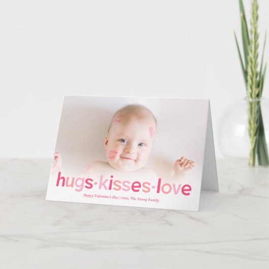 Sweet Wishes Editable Color Valentijnsdag Kaart (Voorkant)