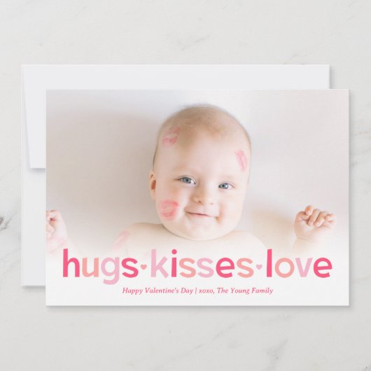 Sweet Wishes Editable Color Valentijnsdag Kaart (Voorkant)