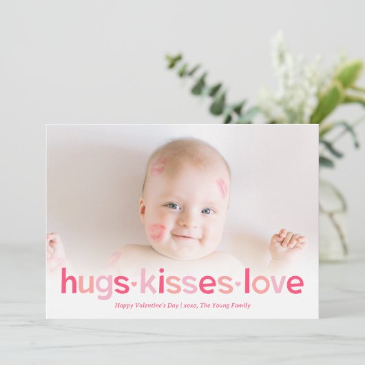 Sweet Wishes Editable Color Valentijnsdag Kaart (Staand voorkant)