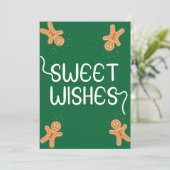 Sweet Wishes Platte kerstkaart (Staand voorkant)