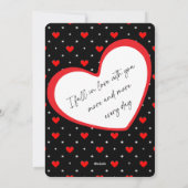Sweet Wishes Red Heart Valentijnsdag Feestdagenkaart (Achterkant)