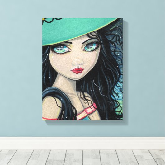 Sweet Witch Wrapped Canvas Print (Insitu (Houten vloer))