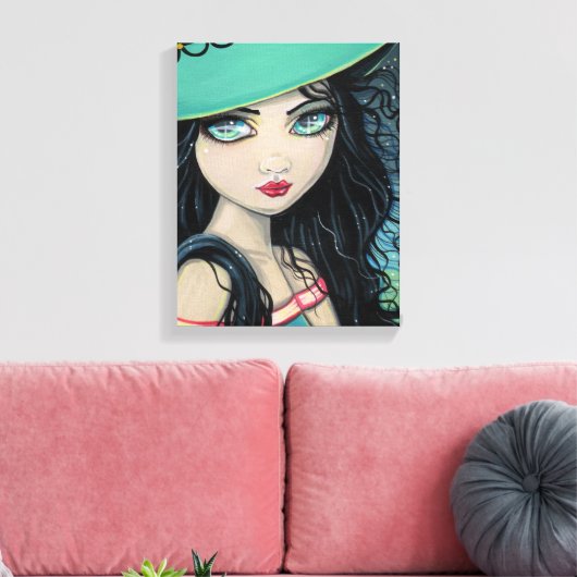 Sweet Witch Wrapped Canvas Print (Insitu (Woonkamer))