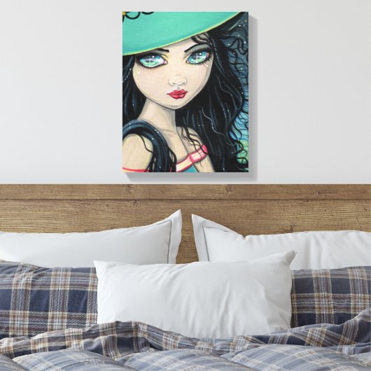 Sweet Witch Wrapped Canvas Print (Insitu (Slaapkamer))