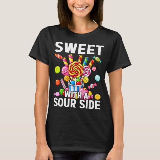 Sweet With A Sour Side Funny Candy Patch Delicious T-shirt (Voorkant)
