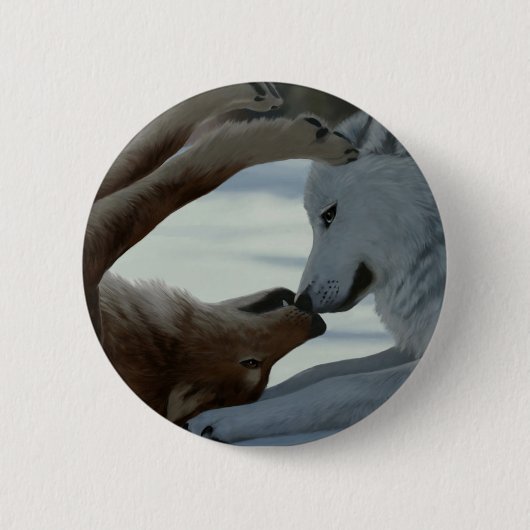Sweet wolf-koppel ronde button 5,7 cm (Voorkant)