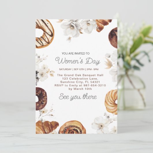 Sweet Women's Day Brunch Geschiedenis Maand Kaart (Staand voorkant)