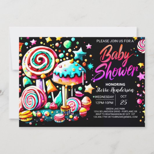 Sweet Wonderland Delight Baby shower Kaart (Voorkant)