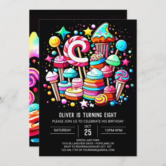 Sweet Wonderland Gala Verjaardag Kaart (Voorkant / Achterkant)