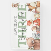 Sweet Woodland Animal 3rd Birthday Party Spandoek (Verticaal)