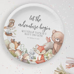 Sweet Woodland Animal Baby shower Paper Borden Papieren Bordje<br><div class="desc">Het organiseren van een baby shower, zullen deze borden van baby shower de perfecte toevoeging aan uw planning zijn. Met een stijlvolle sjabloon van borden die gemakkelijk kan worden bewerkt en een assortiment van bosarealen, een vos, egel, muis, uil, vogels en eekhoorn. De doopvontstijlen, de grootte en de kleur kunnen...</div>