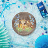 Sweet Woodland Animals Baby shower 7" Bord (Feest)