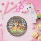 Sweet Woodland Animals Baby shower 7" Bord (Feest)