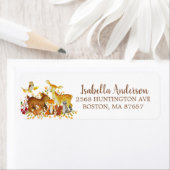 Sweet Woodland Animals Baby shower Adres Label (Insitu)