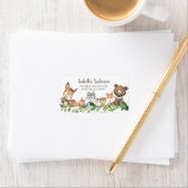 Sweet Woodland Animals Baby shower Adres Label (Insitu)