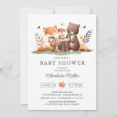 Sweet Woodland Animals Baby shower Kaart (Voorkant)