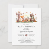 Sweet Woodland Animals Baby shower Kaart (Voorkant)