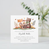 Sweet Woodland Animals Baby shower Kaart (Staand voorkant)