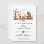 Sweet Woodland Animals Baby shower Kaart (Voorkant)