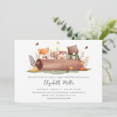 Sweet Woodland Animals Baby shower Kaart (Staand voorkant)
