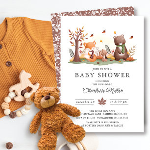 Sweet Woodland Animals Baby shower Kaart