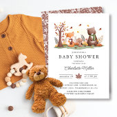 Sweet Woodland Animals Baby shower Kaart