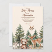 Sweet Woodland Animals Baby shower Kaart (Voorkant)