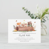 Sweet Woodland Animals Baby shower Kaart (Staand voorkant)
