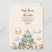 Sweet Woodland Animals Baby shower Kaart (Voorkant)