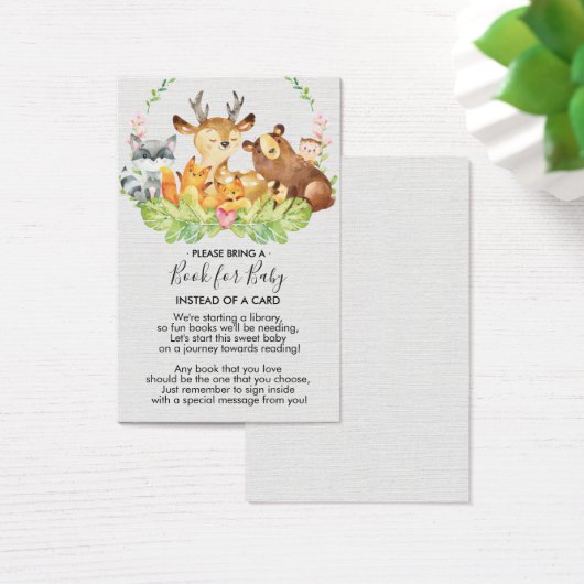 Sweet Woodland Animals Book for Baby Enclosure Visitekaartje (Bureau)