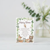 Sweet Woodland Animals Gift Display Shower Informatiekaartje (Staand voorkant)
