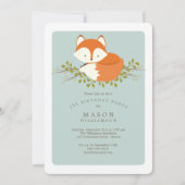 Sweet Woodland Baby Fox verjaardagsfeest Kaart (Voorkant)