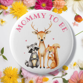 Sweet Woodland Creatures Mama To Be Ronde Button 5,7 Cm