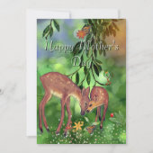 Sweet Woodland Deer Moederdag Feestdagenkaart (Voorkant)