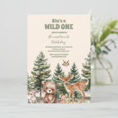 Sweet Woodland Dieren 1e verjaardag Kaart (Staand voorkant)