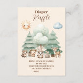 Sweet Woodland Dieren Diapper Raffle Informatiekaartje (Voorkant)