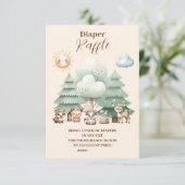 Sweet Woodland Dieren Diapper Raffle Informatiekaartje (Staand voorkant)