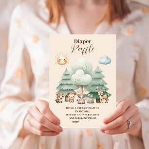 Sweet Woodland Dieren Diapper Raffle Informatiekaartje