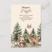 Sweet Woodland Dieren Diapper Raffle Informatiekaartje (Voorkant)